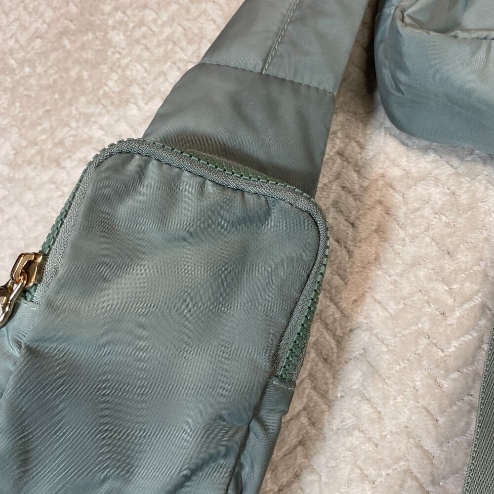 adidas Essentials‎ 2 Sling Crossbody Recycled Bag Gray Green | Utility Gorpcore - Picture 8 of 13